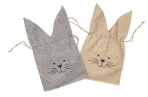 Fabric rabbit bag with face print