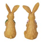 Hase stehend mit Blumen, Eiern und