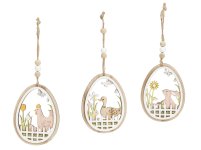 wooden easter egg hanger with duck,