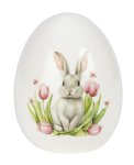 Porcelain egg h=17,5cm d=14,5cm with LED
