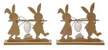 Rabbit couple with Egg h=18cm w=21cm