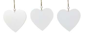 Wooden heart with rabbit print for