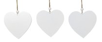Wooden heart with rabbit print for