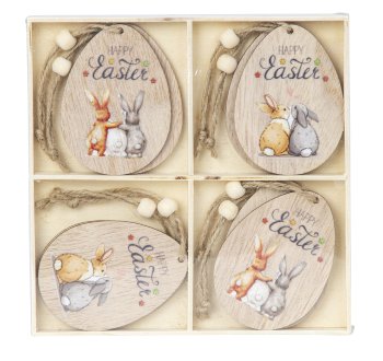 Wooden Easter Eggs h=8cm w=6cm for