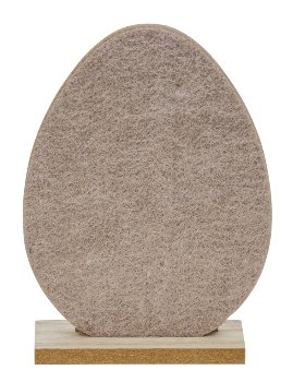 Filzei braun mit Hasen und Blumendesign