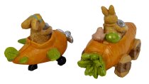 Cute Eastern rabbits in carrot