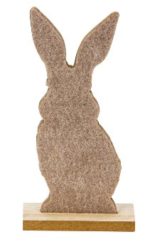 Felt rabbit with fullcover print h=18cm