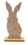 Felt rabbit with fullcover print h=18cm