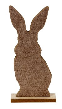 Felt rabbit with fullcover print h=24cm