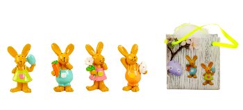 Easter Rabbits h=5,2cm w=2,5cm asst, in