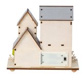 Wooden Easter house decoration h=17cm