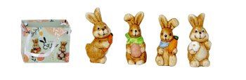 Eastern rabbits in bag & display h=7cm
