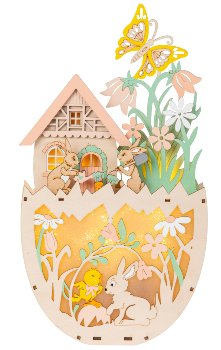 Wooden Easter egg decoration h=35cm