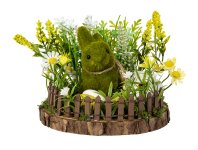 Easter flower decoration with rabbit