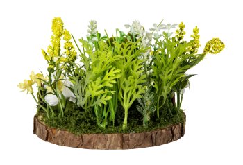 Easter flower decoration with rabbit
