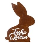 Hase rostig h=18cm b=13,5cm "Frohe