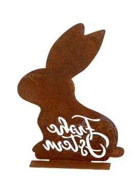 Rusty metal rabbit h=18cm w=13,5cm