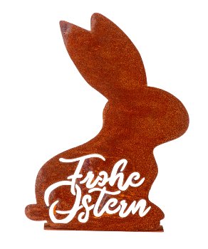 Rusty metal rabbit h=27,5cm w=20cm