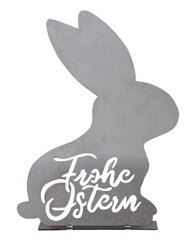 Stainless steel metal rabbit h=18cm