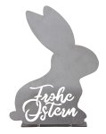 Hase Edelstahl h=18cm b=13,5cm "Frohe