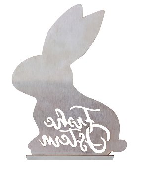 Stainless steel metal rabbit h=18cm