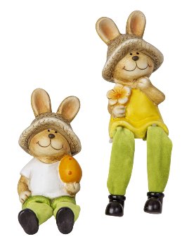 Osterhasen mit Blume & Ei in der