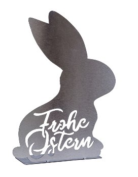 Stainless steel metal rabbit h=27,5cm