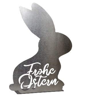 Stainless steel metal rabbit h=40,5cm