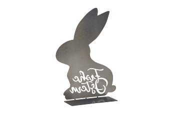 Stainless steel metal rabbit h=40,5cm