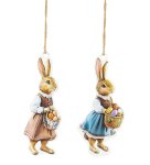 Metall-Osterhasen zum Hängen h=18,5cm