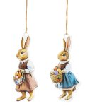 Matal rabitts for hanging h=18,5cm asst.