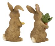 Osterhasen braun mit Blume & Karotte in