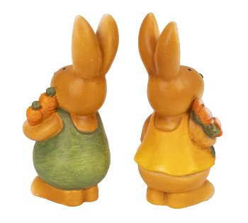 Eastern rabbit standing with flower &