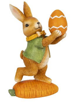 Eastern rabbit standing on carrot