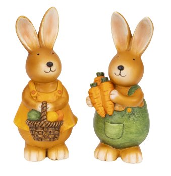 Eastern rabbit standing with flower &