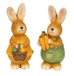 Osterhasen stehend mit Blume & Karotte