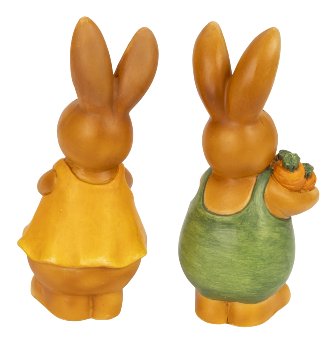 Eastern rabbit standing with flower &