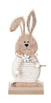 Wooden easter rabbit brown for standing