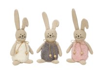 Fabric easter rabbit sitting h=25cm