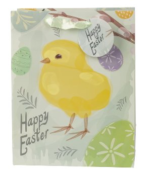 Geschenktüte "Happy Easter" mit Küken