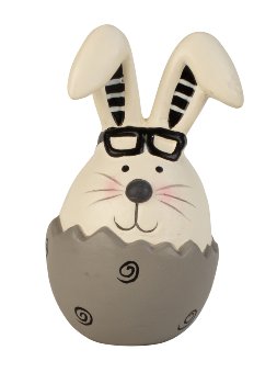 Easter rabbit-egg grey/white with