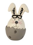 Easter rabbit-egg grey/white with