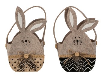 Felt bag easter rabbit brown h=22,5cm