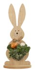 Holz-Osterhase zum Stellen mit Korb zum