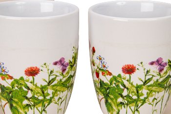 B-Quality mug "herb design" h=8,4cm