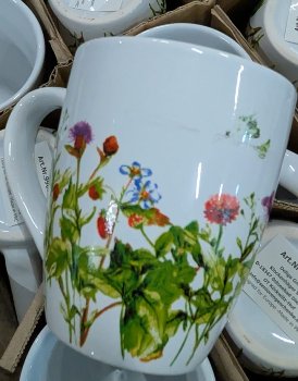 B-Quality mug "herb design" h=8,4cm